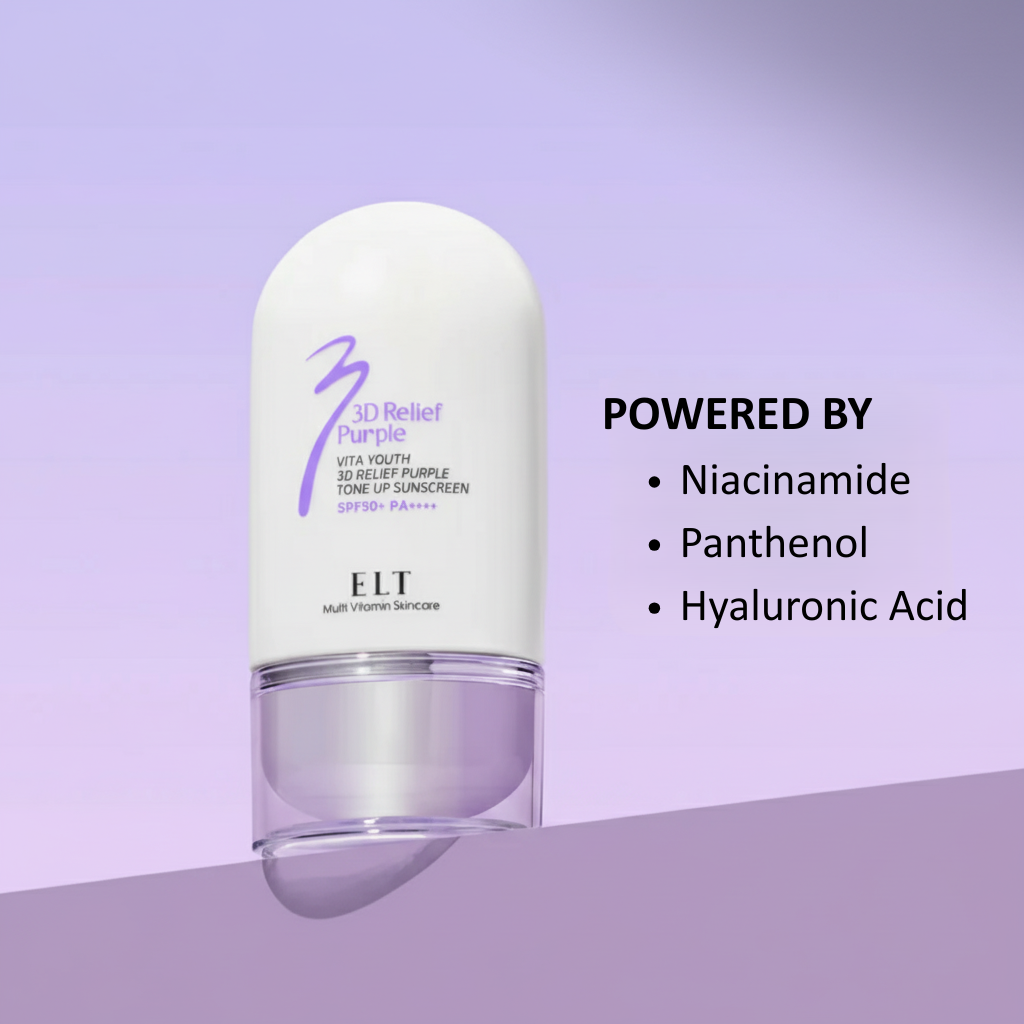 Vita Youth 3D Relief Purple Tone Up Sunscreen SPF50+ PA++++