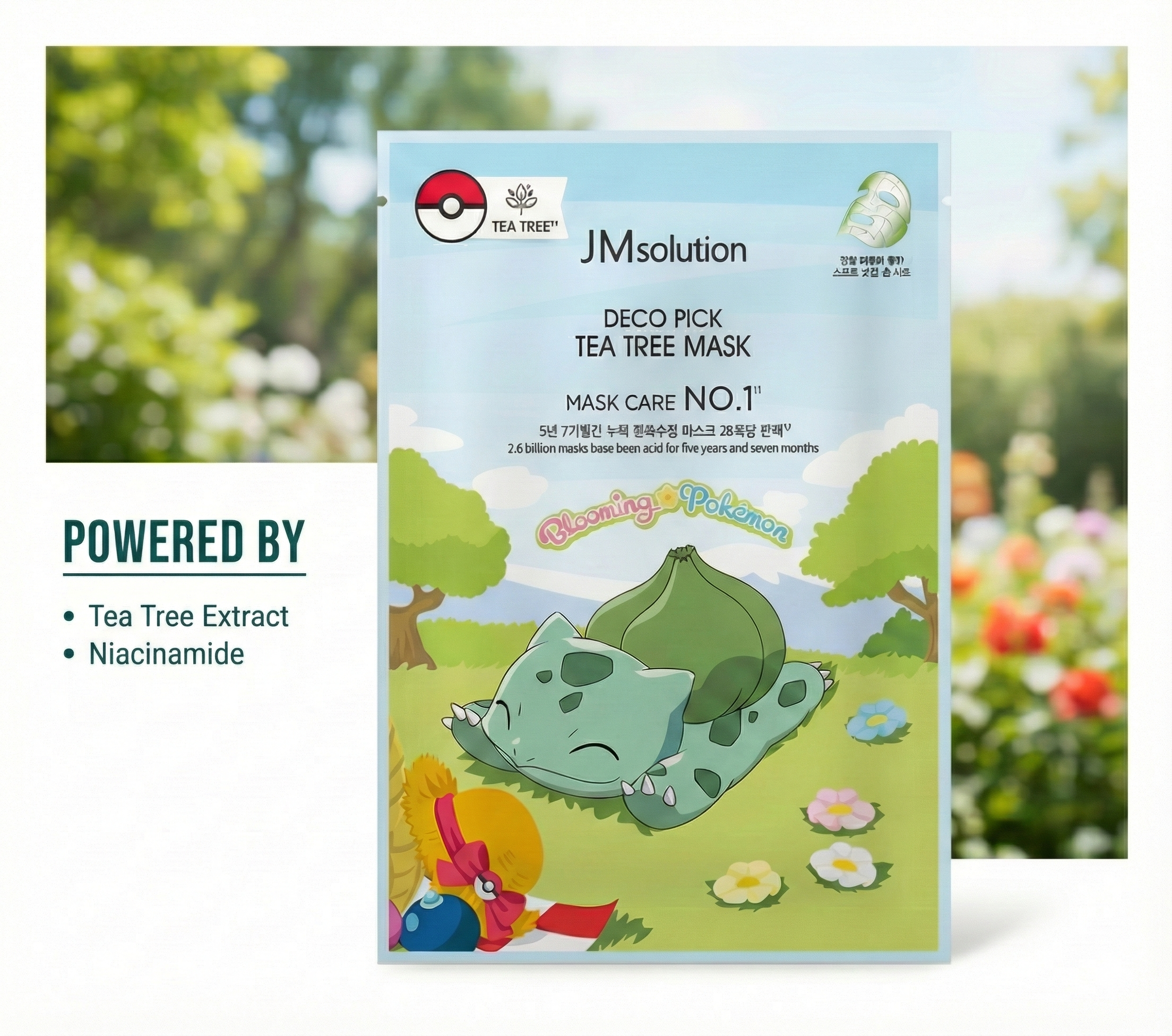 JMsolution X Pokemon Deco Pick Tea Tree Mask